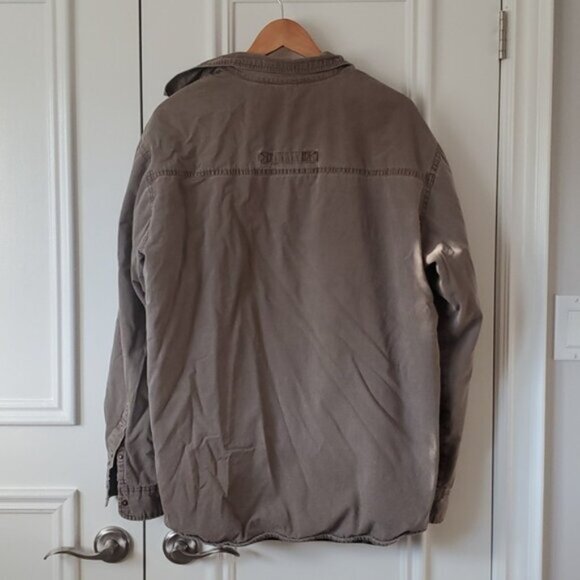 WINDRIVER Taupe Fleece + Quilted Lining Shirt Jacket- Size Large - Picture 12 of 16